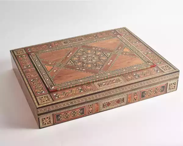 Large mosaic sweets box, chocolate Box, Wooden box, Storage box, decorated with Mother Of Pearls ,handmade decor.