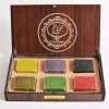 Aleppo Gift set consisting of 6 Laurel soap is natural in a wonderful wooden box