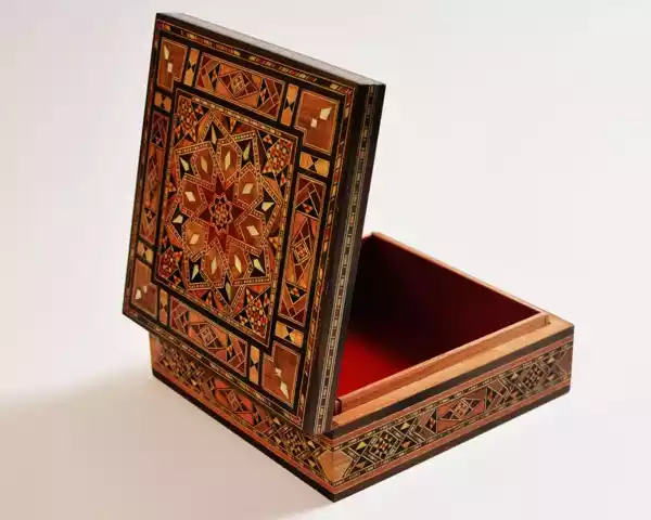 Square jewelry box. Handmade, accessories box, makeup organizer, home decor, bedroom decor, gifts