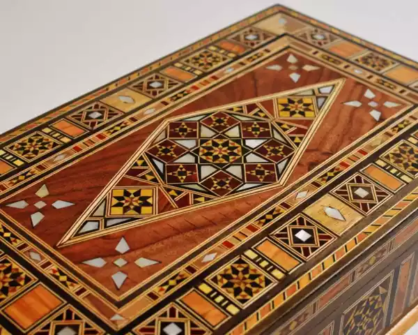 Mosaic box/Jewelry/Chocolate box/Handmade box/Wooden box/Mosaic box with mother of pearl inlay