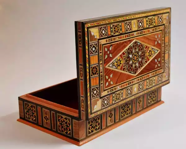 Mosaic box/Jewelry/Chocolate box/Handmade box/Wooden box/Mosaic box with mother of pearl inlay