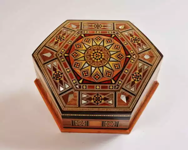 Hexagonal jewelry box, Handmade, accessories box, makeup organizer, home decor, bedroom decor, gifts