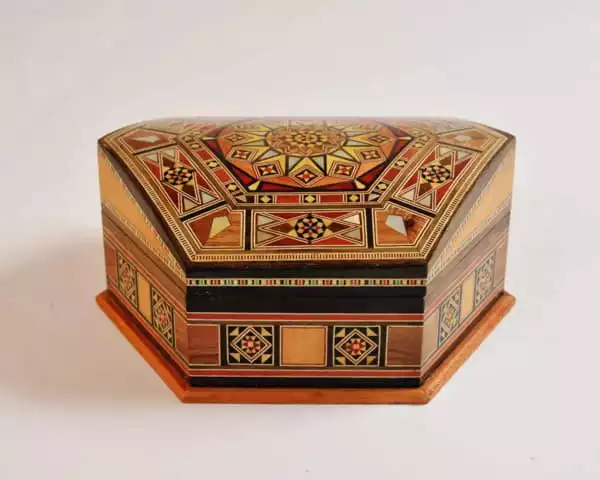 Hexagonal jewelry box, Handmade, accessories box, makeup organizer, home decor, bedroom decor, gifts
