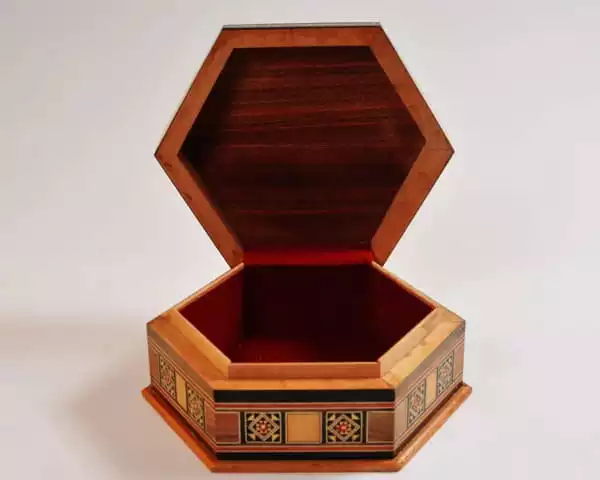 Hexagonal jewelry box, Handmade, accessories box, makeup organizer, home decor, bedroom decor, gifts