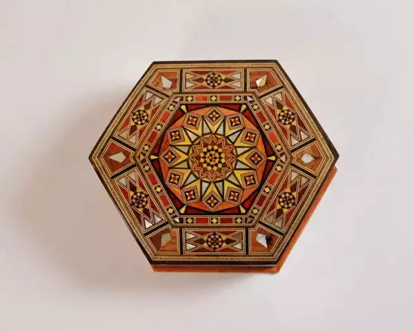 Hexagonal jewelry box, Handmade, accessories box, makeup organizer, home decor, bedroom decor, gifts