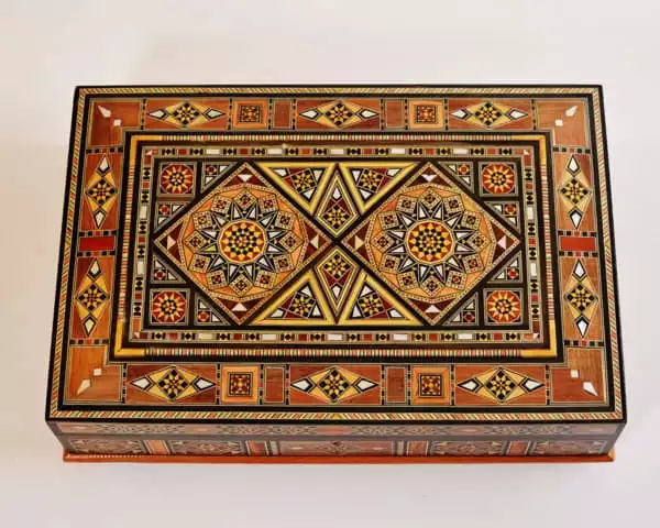 chocolate Box, tea box, Wooden box, Storage box, decorated with pearl,handmade decor