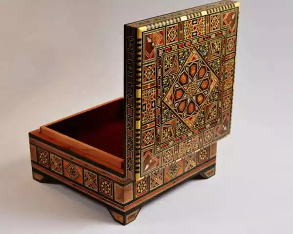 Mosaic Jewelry Box, Square with Key, Handmade, Accessories Box, Makeup Organizer, Home Decor, Bedroom Decor, Gifts