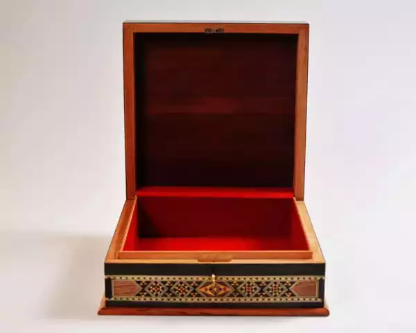 Square Jewelry Box with Lock Handmade Accessories Box Makeup Organizer Home Decoration Bedroom Decor Gifts