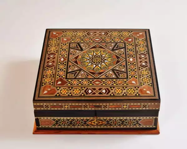 Square Jewelry Box with Lock Handmade Accessories Box Makeup Organizer Home Decoration Bedroom Decor Gifts