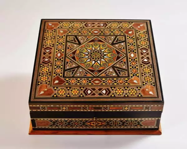 Square Jewelry Box with Lock Handmade Accessories Box Makeup Organizer Home Decoration Bedroom Decor Gifts