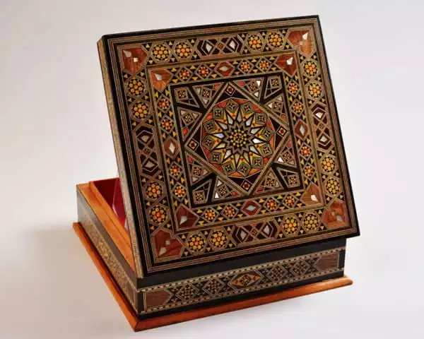 Square Jewelry Box with Lock Handmade Accessories Box Makeup Organizer Home Decoration Bedroom Decor Gifts