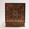 Square Jewelry Box with Lock Handmade Accessories Box Makeup Organizer Home Decoration Bedroom Decor Gifts