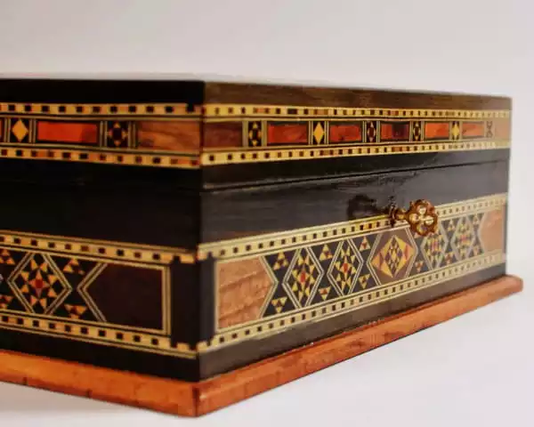 Square Jewelry Box with Lock Handmade Accessories Box Makeup Organizer Home Decoration Bedroom Decor Gifts