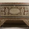 Handmade antique Damascus mosaic box inlaid with mother-of-pearl