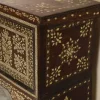 Handmade antique Damascus mosaic box inlaid with mother-of-pearl