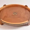 Handmade Wooden Tray, Round Carved Tray Inlaid with pearl, Geometric Marquetry Tray, Mosaic Tray, Decorative Serving Tray