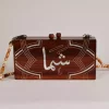 Handmade women's handbag inlaid with natural mother-of-pearl