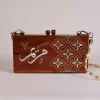 Handmade women's handbag inlaid with natural mother-of-pearl