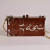 Handmade women's handbag inlaid with natural mother-of-pearl