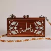 Handmade women's handbag inlaid with natural mother-of-pearl
