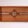 Handmade Wooden Tray, Rectangle ,Tray Inlaid with pearl, Geometric Marquetry Tray, Decorative Serving Tray