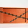 A set of three handmade trays inlaid with Damascene mosaics
