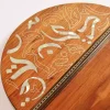 special Handmade wooden round tray shaped made from beech wood inlay with mother of pearl pieces and mosaic at the form of the amazing arabic calligraphy