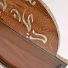 special Handmade wooden round tray shaped made from beech wood inlay with mother of pearl pieces and mosaic at the form of the amazing arabic calligraphy
