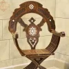 Handmade Folding Charm Chair | Walnut Wood, Mother of Pearls model antique