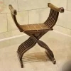 Handmade Folding Charm Chair | Walnut Wood, Mother of Pearls model antique