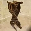 Handmade Folding Charm Chair | Walnut Wood, Mother of Pearls model antique