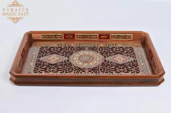 EID vintage tray, wooden tray ,handmade tray, gift ,home decor, serving, kitchen, dining, mosaic, pearl