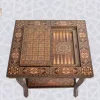 Handmade Wooden chess table, backgammon, poker table /chess board/ Inlaid with Pearl/ board games/ Christmas gift for dad