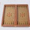 Golden Chess set/ 20" wooden chess board inlaid with copper/backgammon pieces included/ Board games/ luxury Christmas gift for him