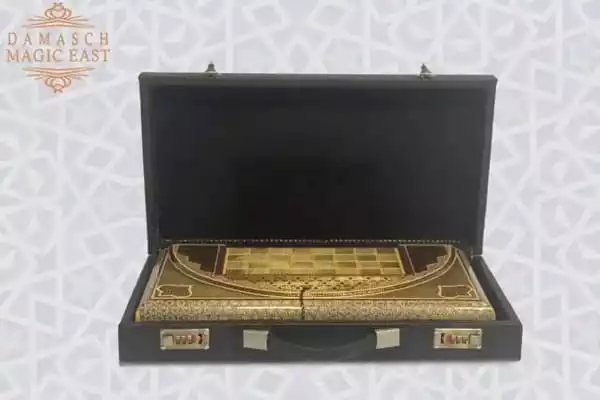 WhatsApp-Image-2022-03-25-at-11.23.21-PM-1 Golden Chess set/ 20" wooden chess board inlaid with copper/backgammon pieces included/ Board games/ luxury Christmas gift for him