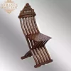 Handmade vintage wooden chair - Artisan's Fold Chair chair - home decor - side chair inlaid with mother of pearl