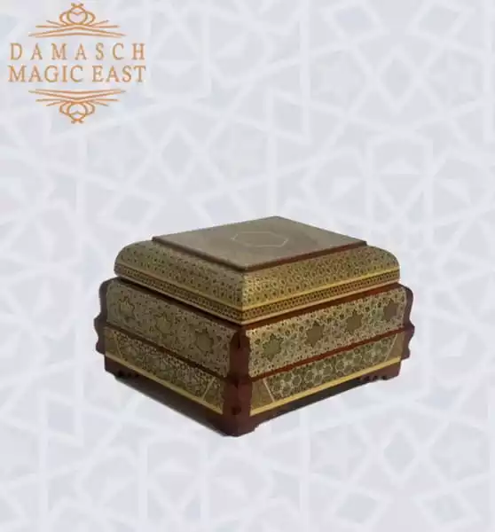 Golden Copper Chocolate Box/ gift box /wooden box/ Home decor /mosaic box inlay with Copper /Christmas Gift/ luxurious gift