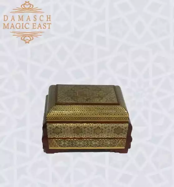 Golden Copper Chocolate Box/ gift box /wooden box/ Home decor /mosaic box inlay with Copper /Christmas Gift/ luxurious gift
