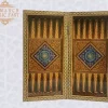 Handmade Chess set/ 16" wooden chess board inlaid with copper/backgammon pieces included/ Board games/ luxury Christmas gift for him
