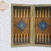 Handmade Chess set/ 16" wooden chess board inlaid with copper/backgammon pieces included/ Board games/ luxury Christmas gift for him