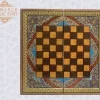 Handmade Chess set/ 16" wooden chess board inlaid with copper/backgammon pieces included/ Board games/ luxury Christmas gift for him