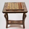 Handmade Wooden chess table, backgammon, poker table /chess board/ Inlaid with Pearl/ board games/ Christmas gift for dad