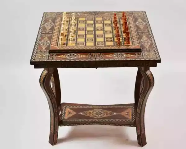 WhatsApp-Image-2022-12-07-at-8.00.29-PM-1 Handmade Wooden chess table, backgammon, poker table /chess board/ Inlaid with Pearl/ board games/ Christmas gift for dad