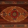 Handmade Wooden Tray, Rectangle Carved Tray Inlaid with pearl, Geometric Marquetry Tray, Mosaic Tray, Decorative Serving Tray