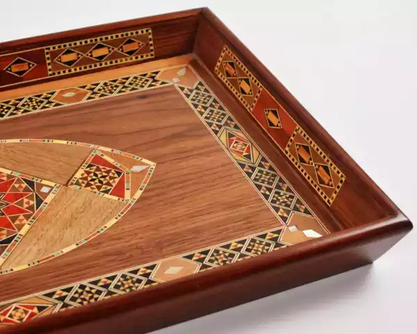 WhatsApp-Image-2023-01-26-at-14.06.03 Handmade Wooden Tray, Rectangle Carved Tray Inlaid with pearl, Geometric Marquetry Tray, Mosaic Tray, Decorative Serving Tray