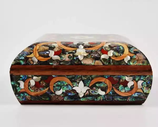 Handmade Jewelry Box made of natural wood and mother of pearl, Accessories box, makeup organizer, home decor, bedroom decor, gifts jewelry