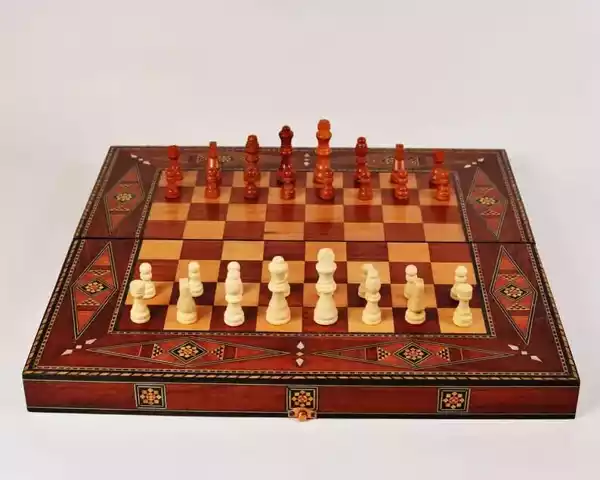 il_794xN.4382362154_8w1a Chess set & Backgammon board, backgammon set amazing quality, wooden inlaid with mother of pearl, board games, Christmas gift Chess board