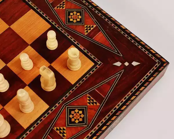 il_794xN.4429748485_cpj9 Chess set & Backgammon board, backgammon set amazing quality, wooden inlaid with mother of pearl, board games, Christmas gift Chess board