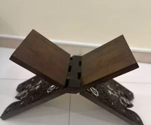 handmade wooden Quran stand