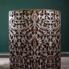 Diamond set of chairs with a hand-carved table inlaid with natural mother-of-pearl
